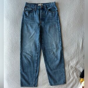 23 Madewell Women's Dad Jean in Medium Blue Wash, Baggy, Like New